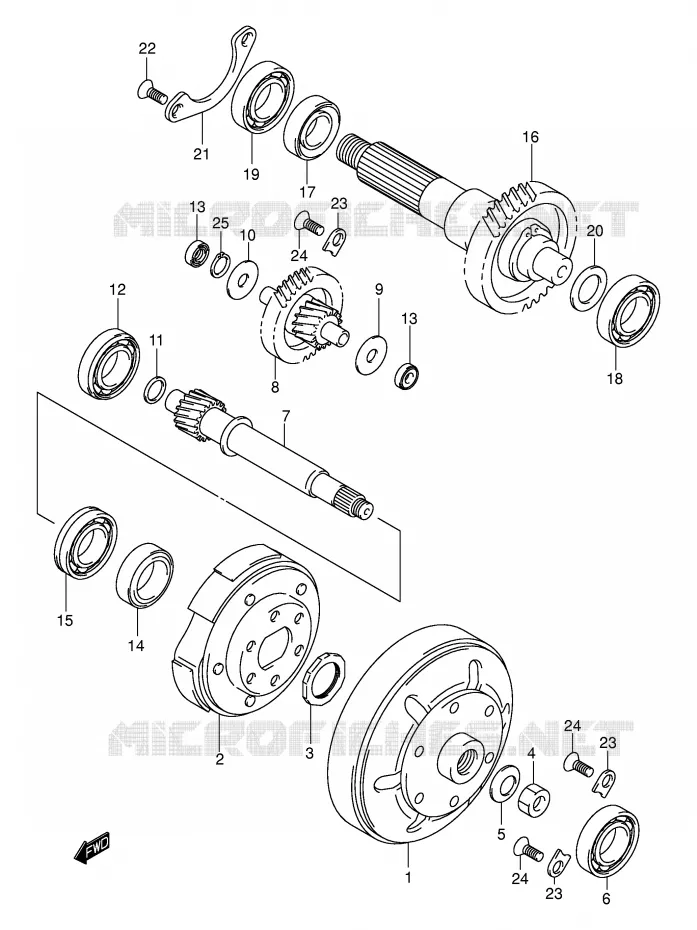 TRANSMISSION (2)(MODEL K1/K2) Suzuki SCOOTER 400 BURGMAN 2000  AN400RY(E2)