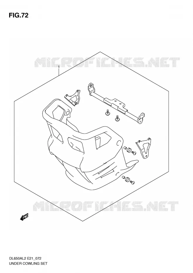 UNDER COWLING SET (OPTIONAL) Suzuki MOTO 650 V-STROM 2012  DL650AUEL2(E21)