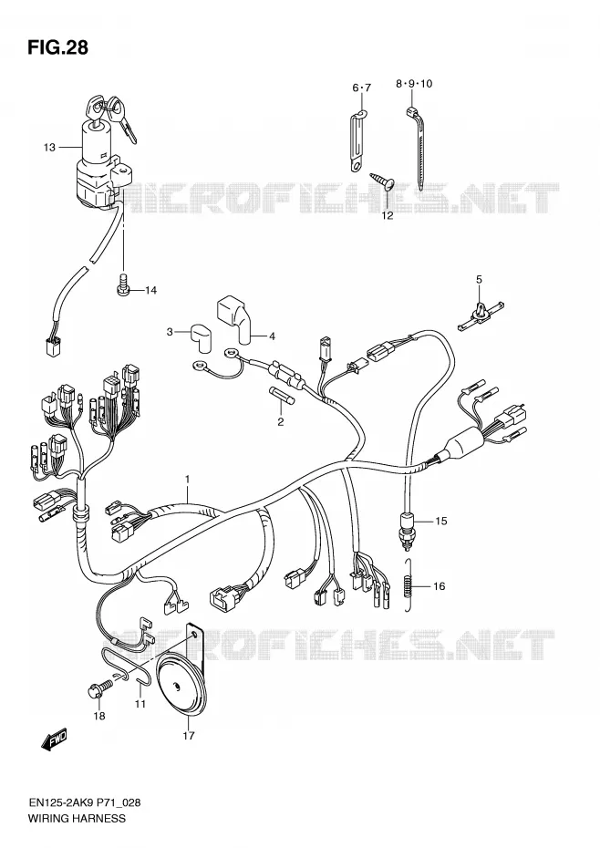WIRING HARNESS Suzuki MOTO 125 EN 2009  EN125-2AK9(P71)