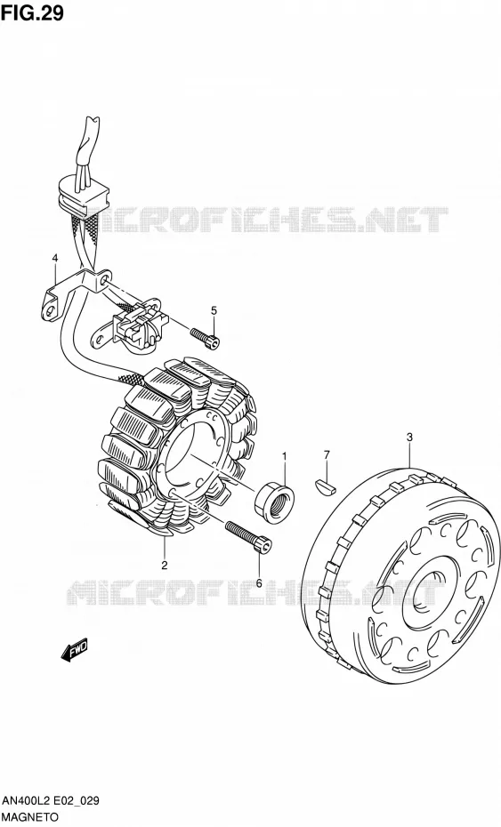MAGNE TO Suzuki SCOOTER 400 BURGMAN 2012  AN400AL2(E19,E24)