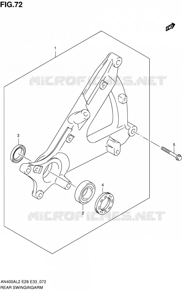SWINGARM Suzuki SCOOTER 400 BURGMAN 2012  AN400AL2/AN400ZAL2(E03,E28,E33)