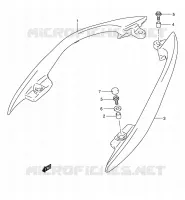 BACKREST (SIDE)(MODELE K5/K6) for Suzuki BURGMAN 400 2005