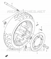 FRONT WHEEL for Suzuki BURGMAN 400 2005