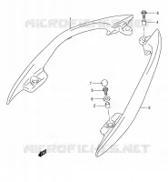 BACKREST (SIDE)(MODELE K5/K6) for Suzuki BURGMAN 400 2006