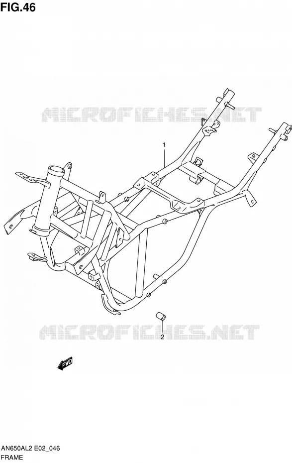 FRAME Suzuki SCOOTER 650 BURGMAN 2012  AN650AL2(E02)