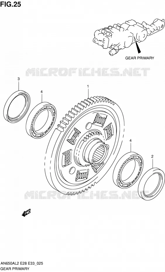PRIMARY CLUTCH Suzuki SCOOTER 650 BURGMAN 2012  AN650AL2(E03,E28,E33)