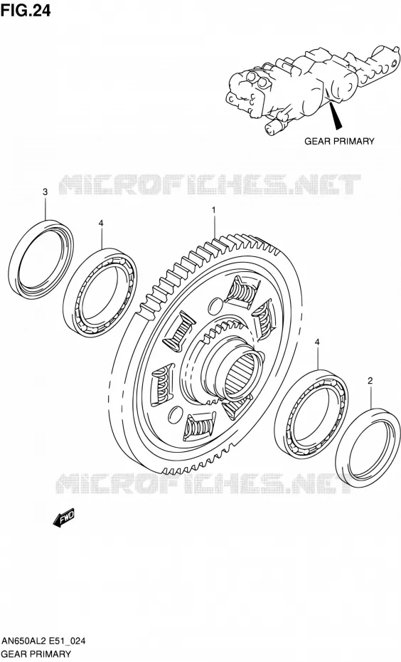 PRIMARY CLUTCH Suzuki SCOOTER 650 BURGMAN 2012  AN650AL2(E51)