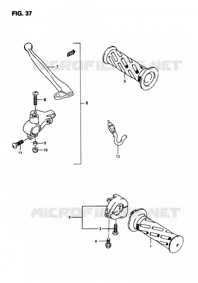 HANDLE GLIP - LEVER Suzuki SCOOTER 50 AP 1998  AP50R7W(T/7/V)