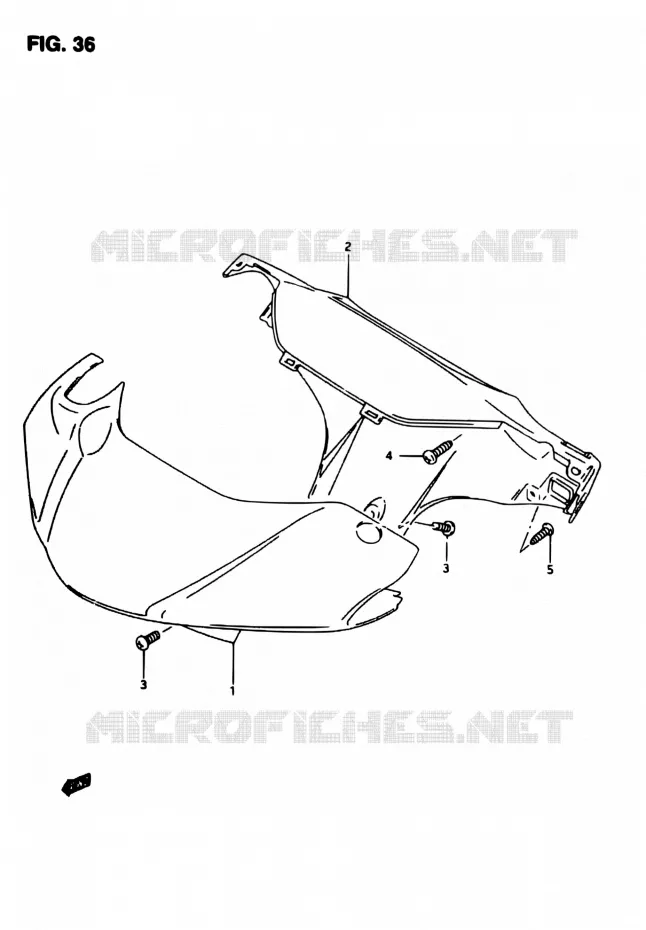 HANDLEBAR FAIRING Suzuki SCOOTER 50 AP 1998  AP50R7W(T/7/V)