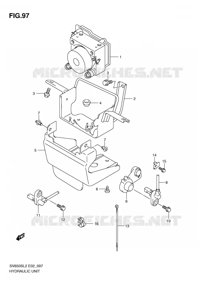 ABS SYSTEM (SV650SAL2 E24) Suzuki MOTO 650 SV 2012  SV650SAL2(E02)