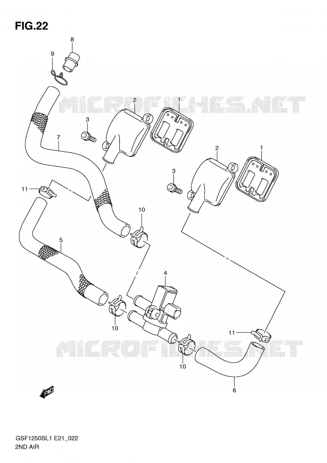 ANTI POLLUTION SYSTEM Suzuki MOTO 1250 BANDIT 2012  GSF1250SAL1(E21)
