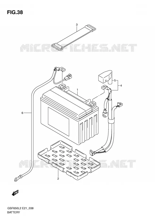 BATTERY (GSF650SL2 E21) Suzuki MOTO 650 BANDIT 2012  GSF650L2(E21)
