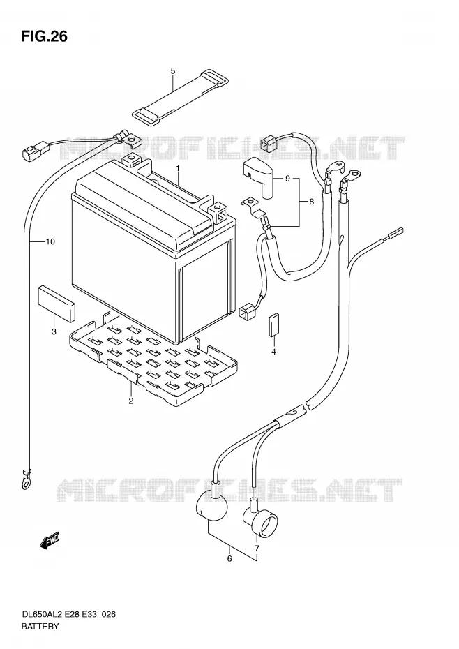 BATTERY Suzuki MOTO 650 V-STROM 2012  DL650AL2(E28)