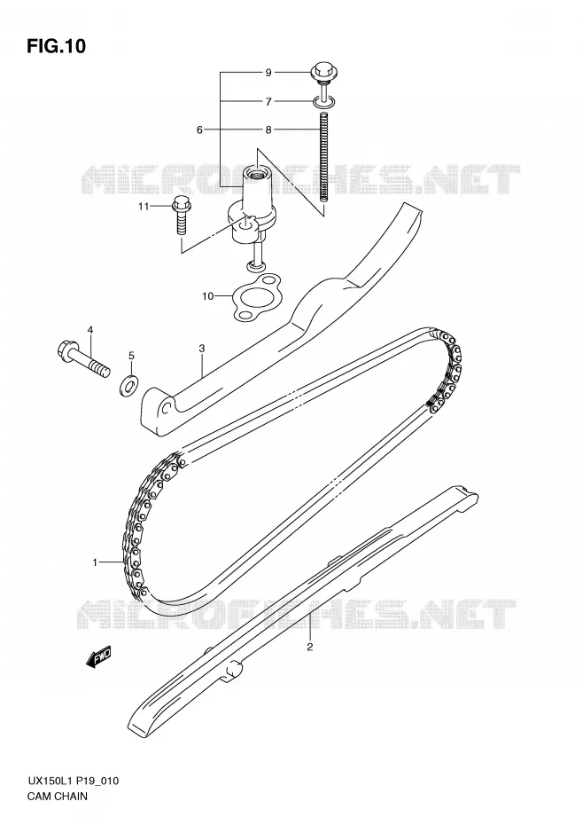 CAMCHAIN Suzuki SCOOTER 150 SIXTEEN 2011  UX150L1(P19)