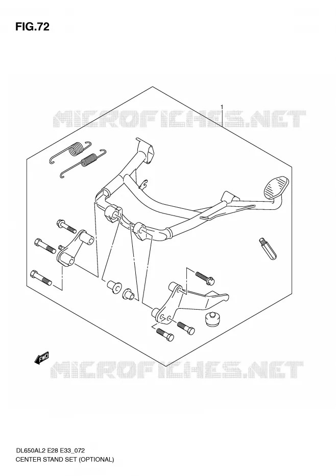 CENTER STAND SET (OPTIONAL) Suzuki MOTO 650 V-STROM 2012  DL650AL2(E28)