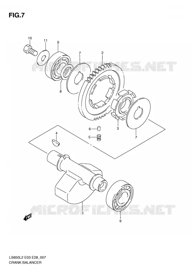 CRANK BALANCER Suzuki MOTO 650 BOULEVARD 2012  LS650L2(E03)