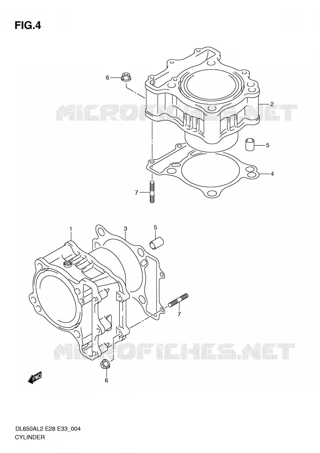 CYLINDER Suzuki MOTO 650 V-STROM 2012  DL650AL2(E28)