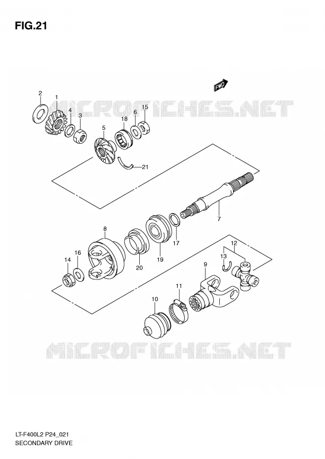 DRIVESHAFT Suzuki QUAD 400 KINGQUAD 2012  LT-F400L2(P24)