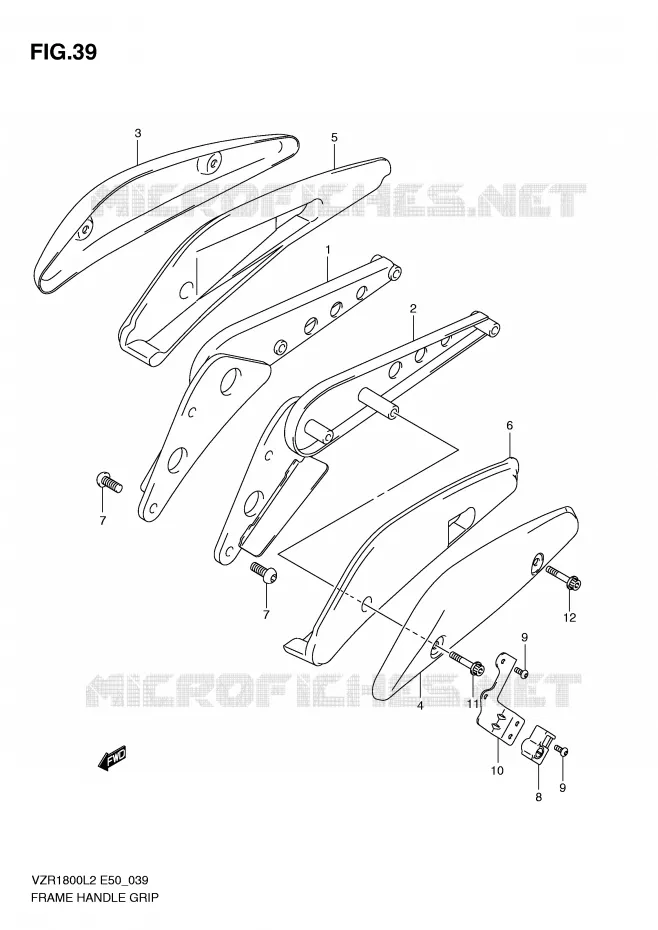 FRAME HANDLE GRIP Suzuki MOTO 1800 INTRUDER 2012  VZR1800L2(E50)