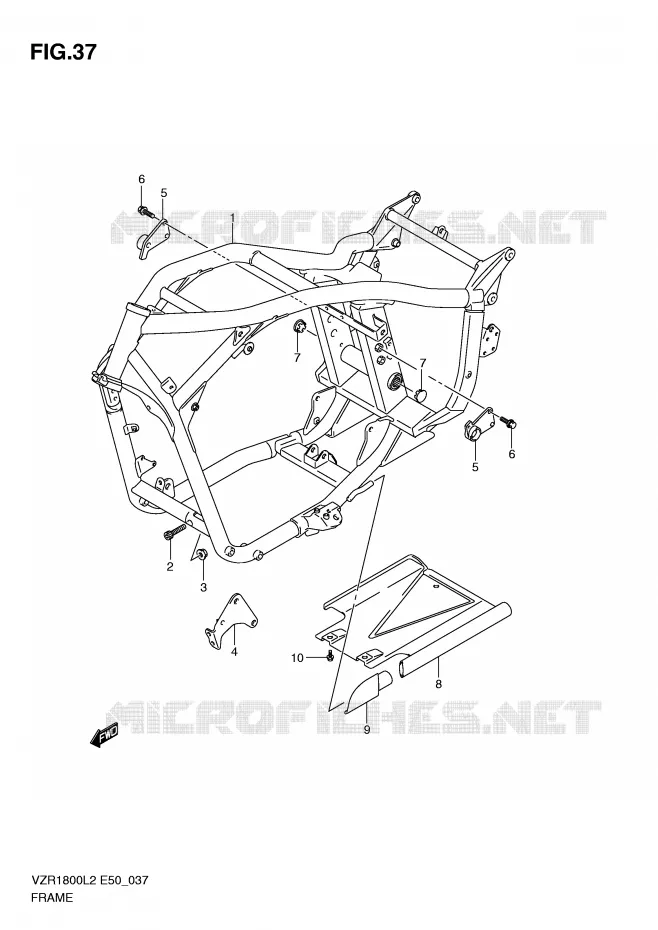 FRAME Suzuki MOTO 1800 INTRUDER 2012  VZR1800L2(E50)
