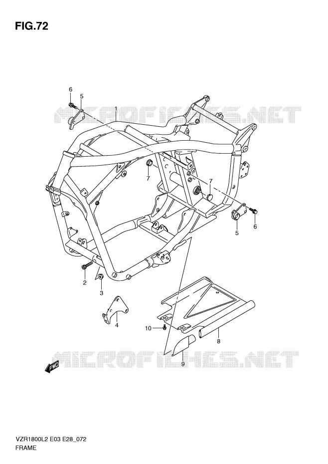 FRAME Suzuki MOTO 1800 INTRUDER 2012  VZR1800ZL2(E03)