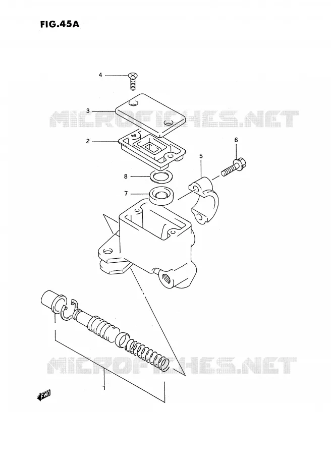 FRONT MASTER CYLINDER (MODEL M/N/P/R/S) Suzuki QUAD 250 QUADRUNNER 1991  LT-4WDM(E3)