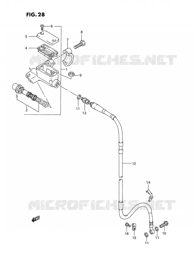 FRONT MASTER CYLINDER Suzuki MOTO 250 RM-250 1995  RM250S(E3)