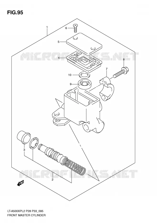 FRONT MASTER CYLINDER Suzuki QUAD 500 KINGQUAD 2012  LT-A500XPL2(P28)
