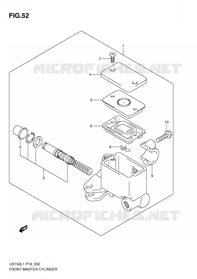 FRONT MASTER CYLINDER Suzuki SCOOTER 150 SIXTEEN 2011  UX150L1(P19)