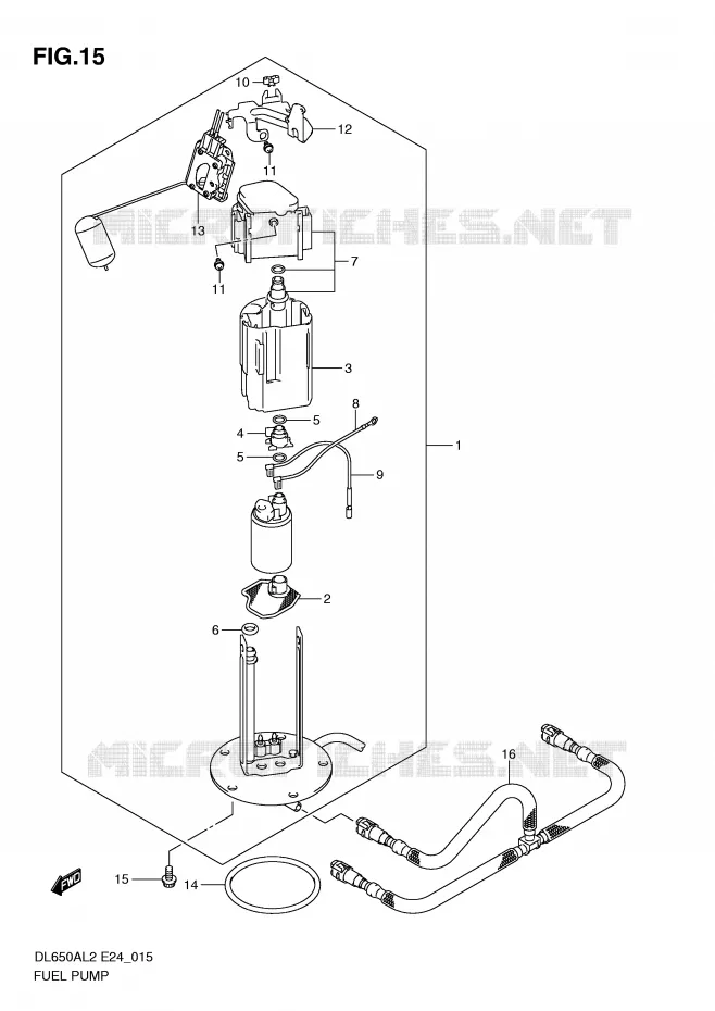 FUEL PUMP Suzuki MOTO 650 V-STROM 2012  DL650AL2(E24)