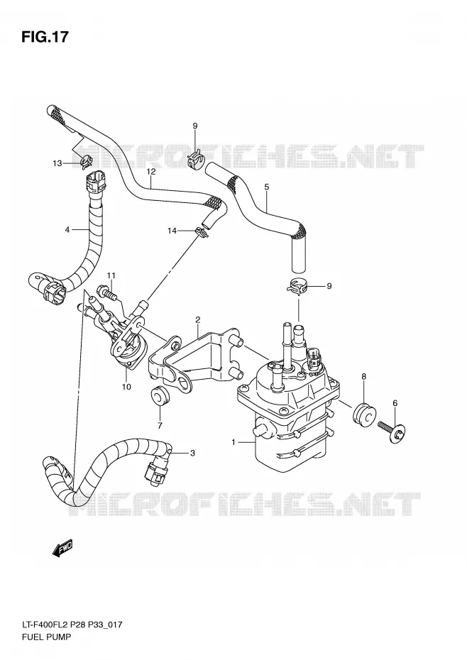 FUEL PUMP Suzuki QUAD 400 KINGQUAD 2012  LT-F400FZL2(P28)
