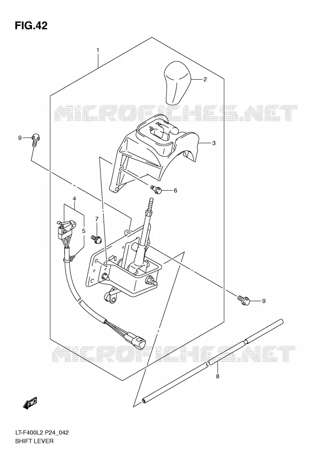 GEAR LEVER Suzuki QUAD 400 KINGQUAD 2012  LT-F400L2(P24)