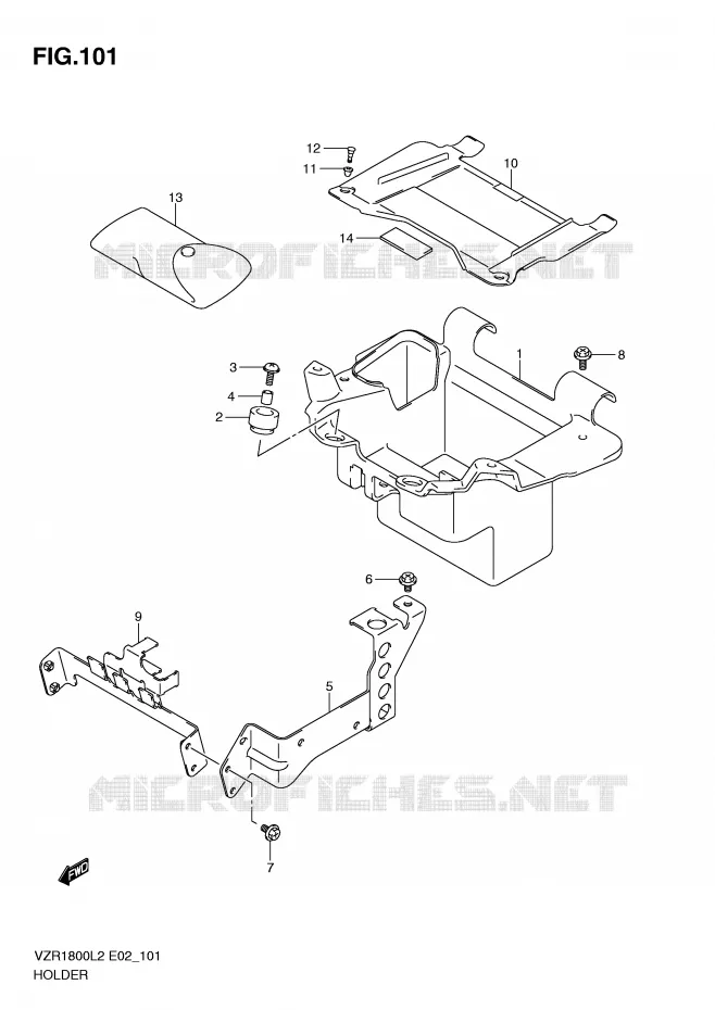 HOLDER Suzuki MOTO 1800 INTRUDER 2012  VZR1800ZL2(E02)