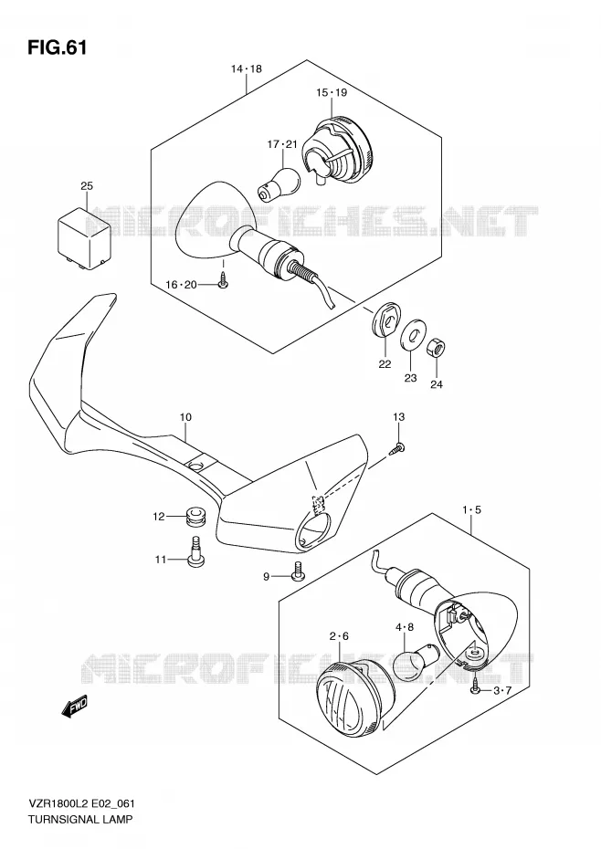 INDICATORS (VZR1800L2 E19) Suzuki MOTO 1800 INTRUDER 2012  VZR1800L2(E02)