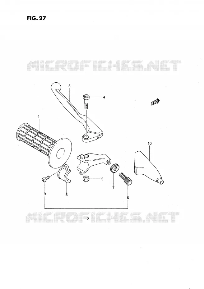 LEFT HANDLE GRIP (MODEL G/H) Suzuki MOTO 80 RM 1986  RM80G(E24)