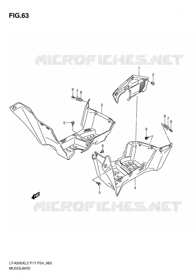 MUDGUARD Suzuki QUAD 500 VINSON 2012  LT-A500XZL2(P17)