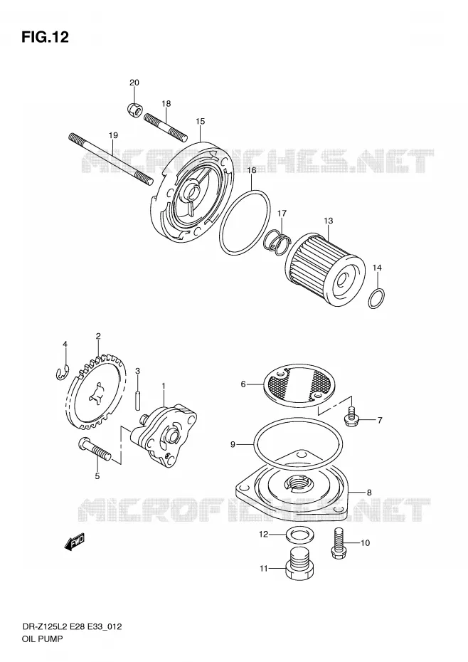 OIL PUMP Suzuki MOTO 125 DR-Z 2012  DR-Z125LL2(E28)