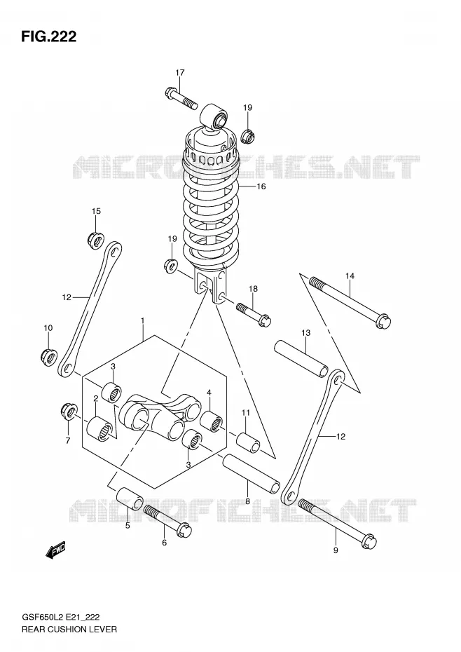 SHOCK ABSORBER LINKAGE Suzuki MOTO 650 BANDIT 2014  GSF650SAL2(E21)