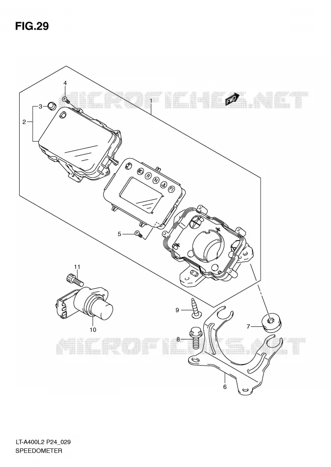 SPEEDOMETER Suzuki QUAD 400 KINGQUAD 2012  LT-A400L2(P24)