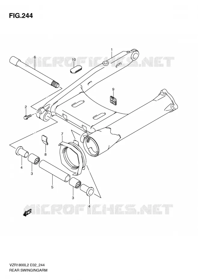 SWINGARM Suzuki MOTO 1800 INTRUDER 2012  VZR1800UFL2(E02)