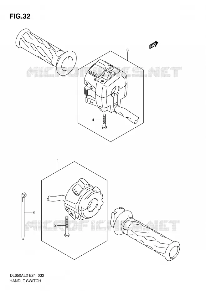 SWITCHES Suzuki MOTO 650 V-STROM 2012  DL650AL2(E24)