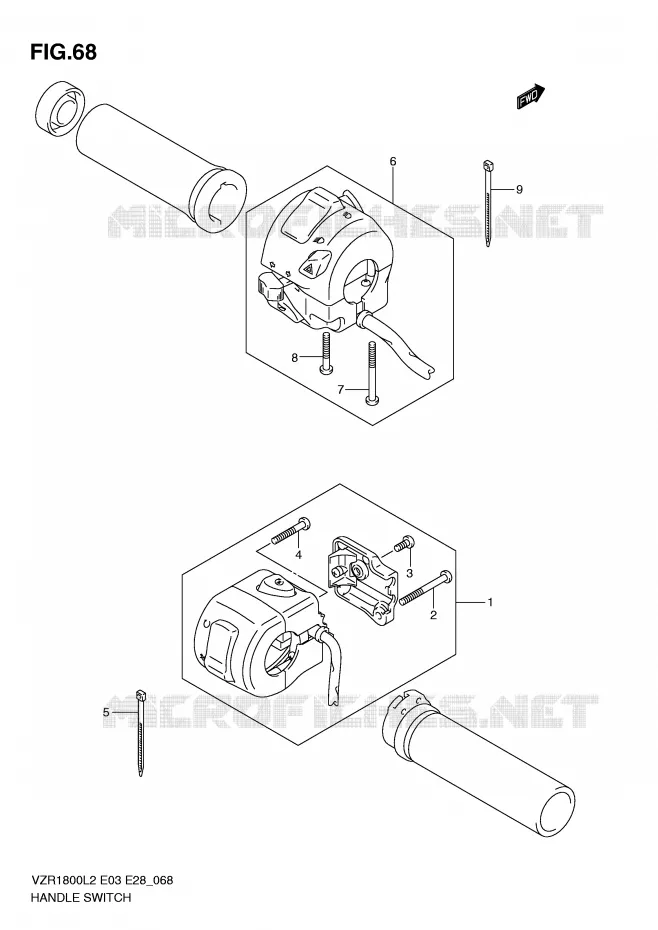 SWITCHES (VZR1800L2 E33) Suzuki MOTO 1800 INTRUDER 2012  VZR1800L2(E03)