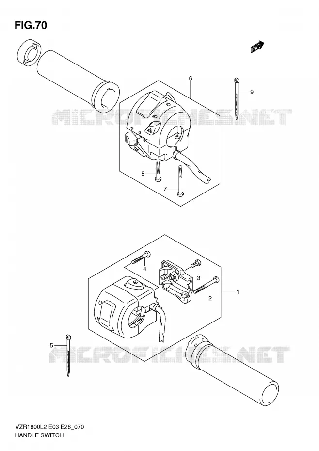 SWITCHES (VZR1800ZL2 E28) Suzuki MOTO 1800 INTRUDER 2012  VZR1800L2(E03)