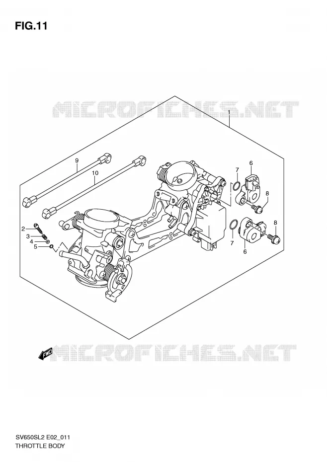 THROTTLE BODY Suzuki MOTO 650 SV 2012  SV650SL2(E02)