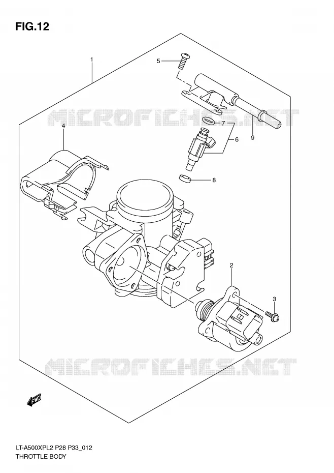 THROTTLE BODY Suzuki QUAD 500 KINGQUAD 2012  LT-A500XPL2(P28)