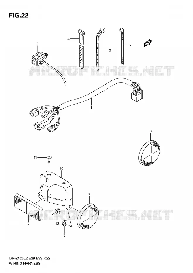 WIRING HARNESS (DR-Z125L2 E28) Suzuki MOTO 125 DR-Z 2012  DR-Z125LL2(E28)