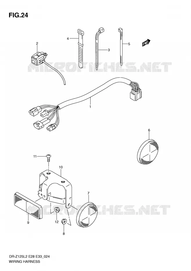 WIRING HARNESS (DR-Z125LL2 E28) Suzuki MOTO 125 DR-Z 2012  DR-Z125L2(E28)