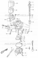 CARBURETOR (MODELE AY50W/WR V/W/X/Y) for Suzuki KATANA 50 2001