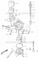 CARBURETOR (MODELE AY50WR K1) for Suzuki KATANA 50 2001