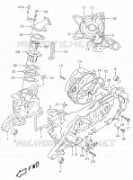 CRACKCASE COVER (MODELE AY50WR K1) for Suzuki KATANA 50 2001